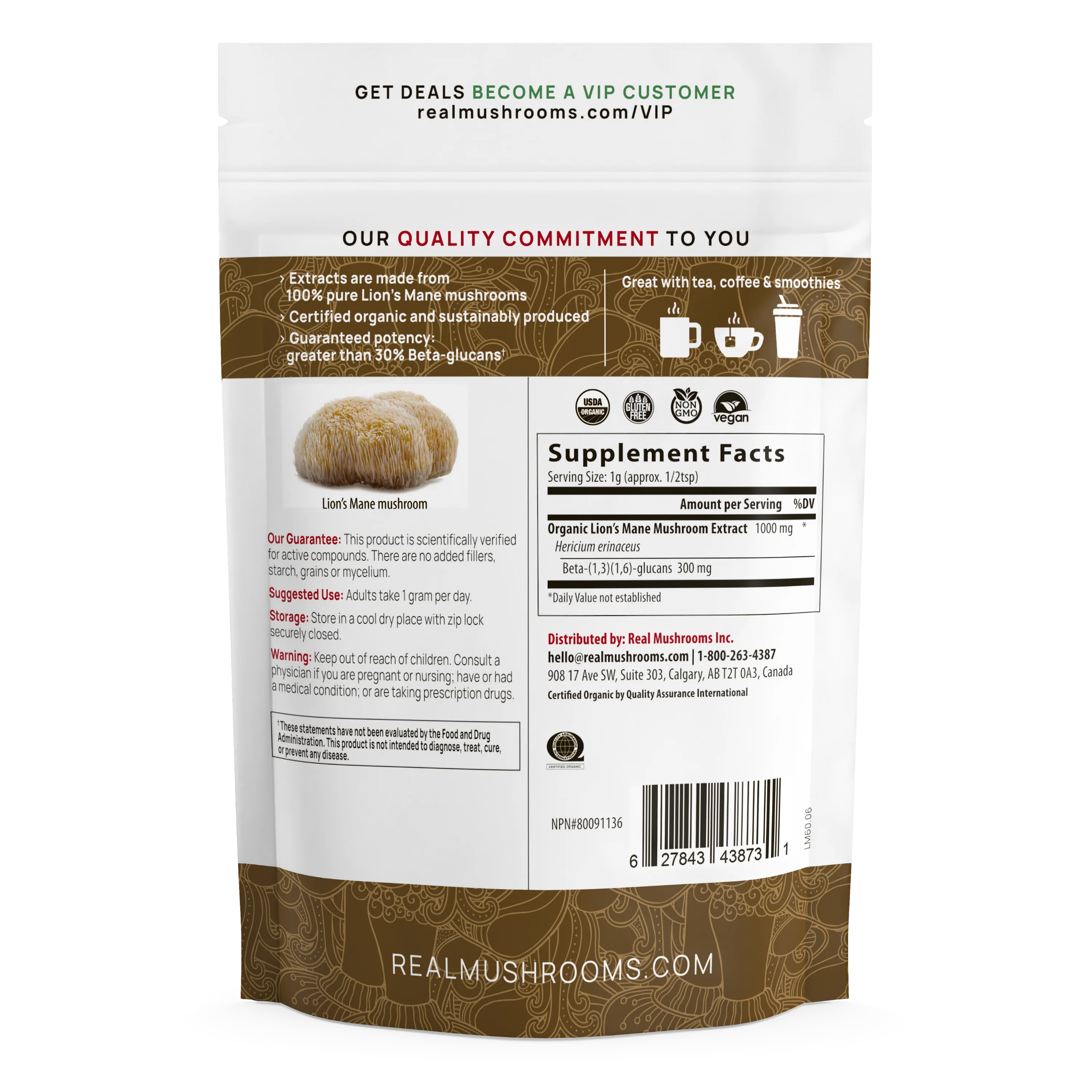 Organic Lions Mane Mushroom Powder for Pets - Image 2