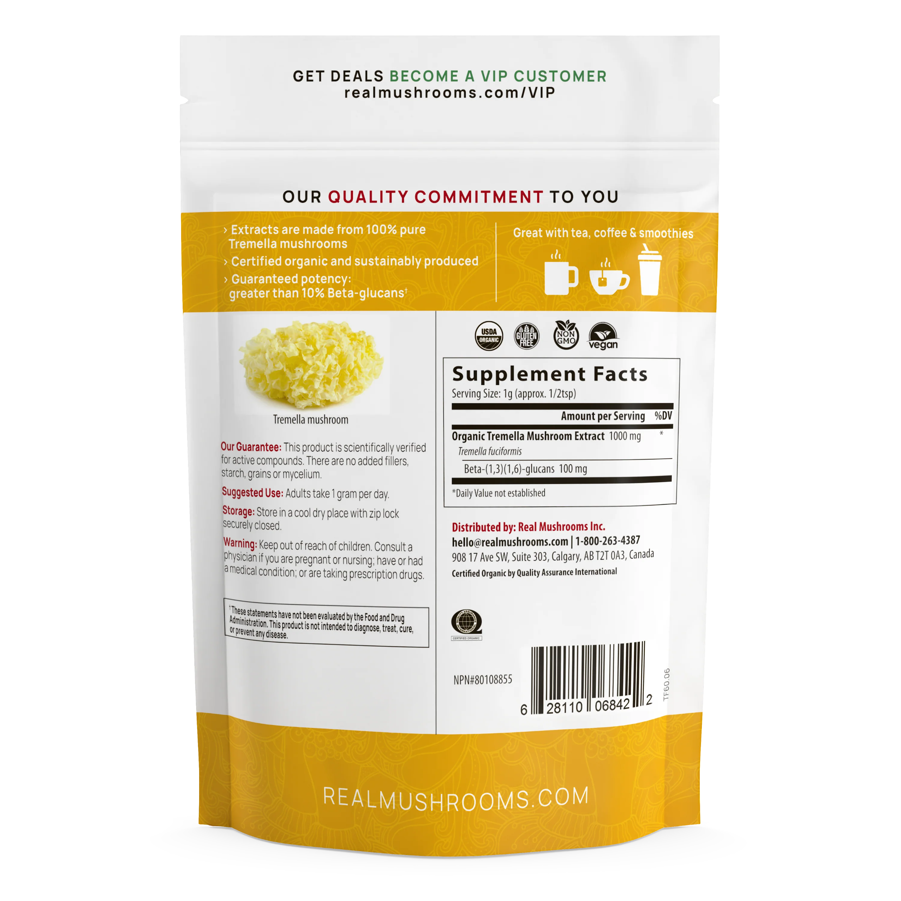 Organic Tremella Mushroom Extract Powder for Pets - Image 2