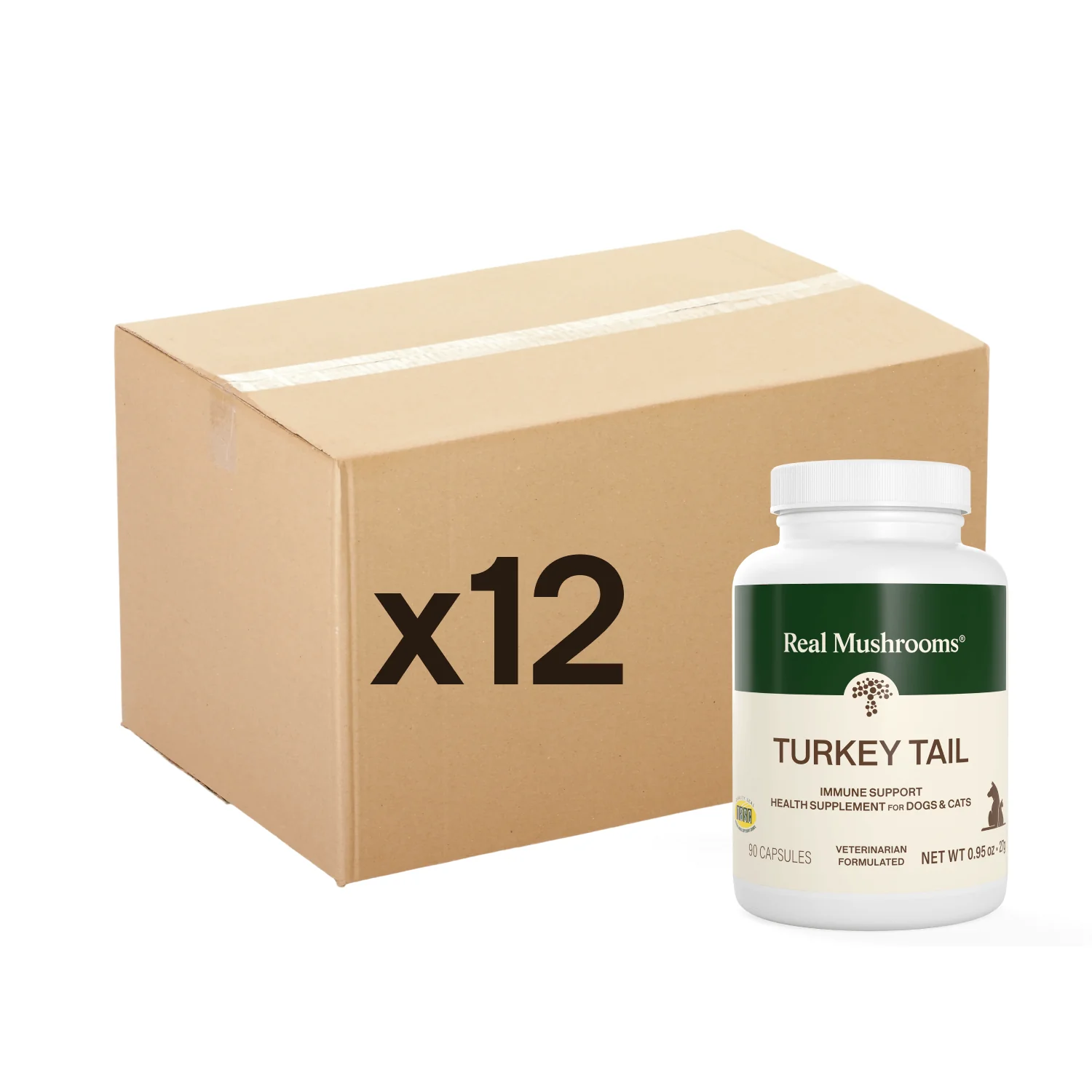 Turkey Tail Capsules for Pets - 12 Units